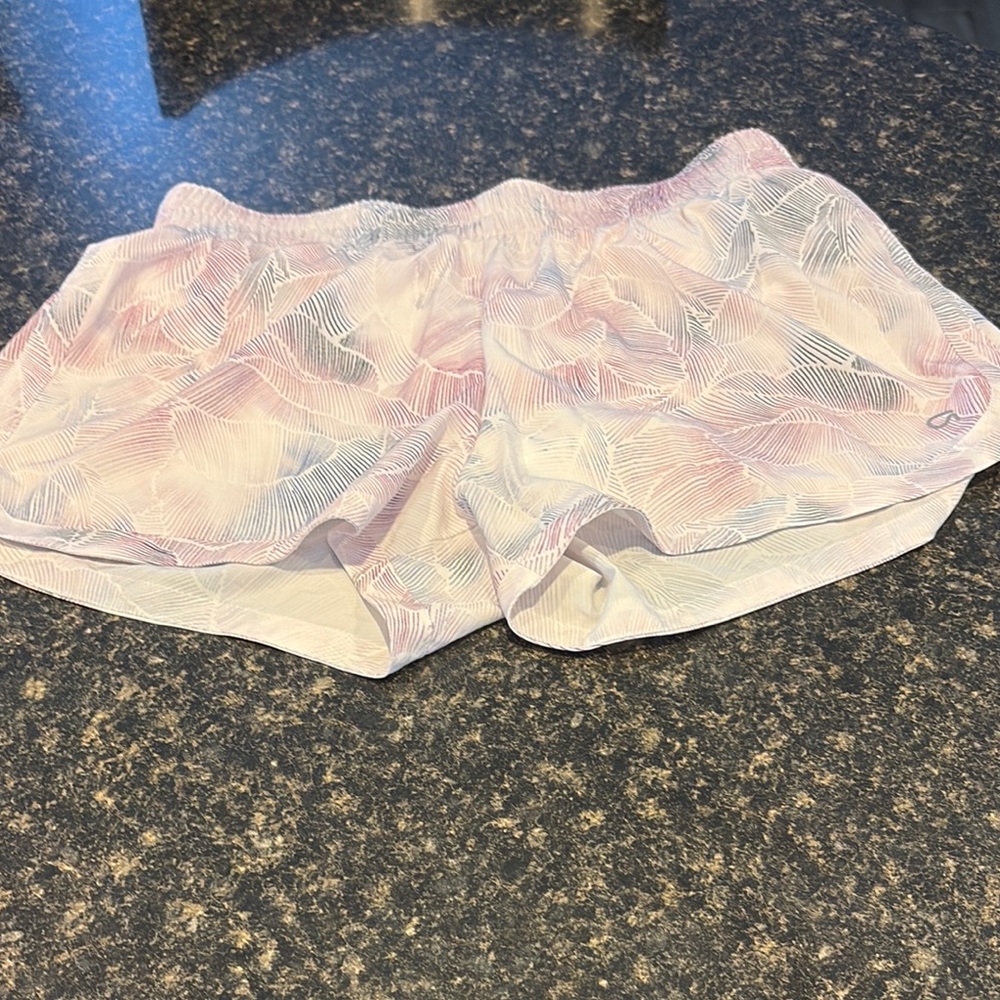 Pink and White Patterned gap workout Shorts